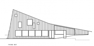 Fælleshus; facade mod V - House Arkitekter